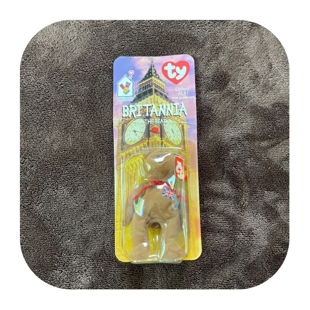 NIB Vintage TY Beanie Baby Britannia The Bear 1997